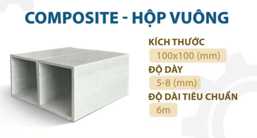 Hộp Nhựa Composite 100x100x5ly